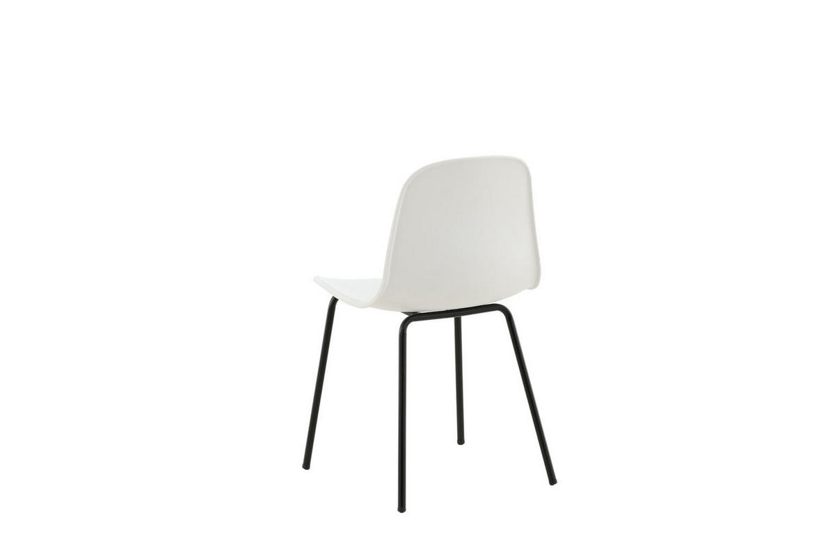 STUHL 2er-Set weiß, schwarz - Weiß, Holzwerkstoff (49/82/48cm) - ebuy24