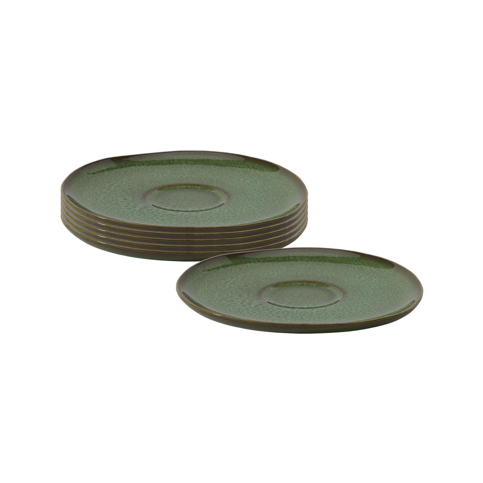KAFFEEUNTERTASSEN Lave Vert ø 15,2 cm 6er Set - Grün, Keramik (15.2cm) - like.Villeroy & Boch