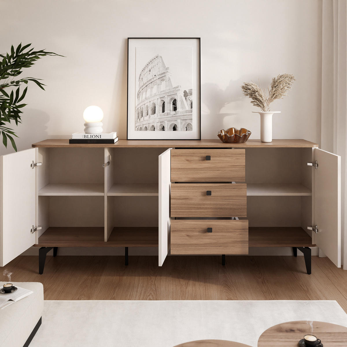 GROSSE Kommode BELLAGIO - Kaschmir, Holzwerkstoff (180/81/40.2cm) - Idohome