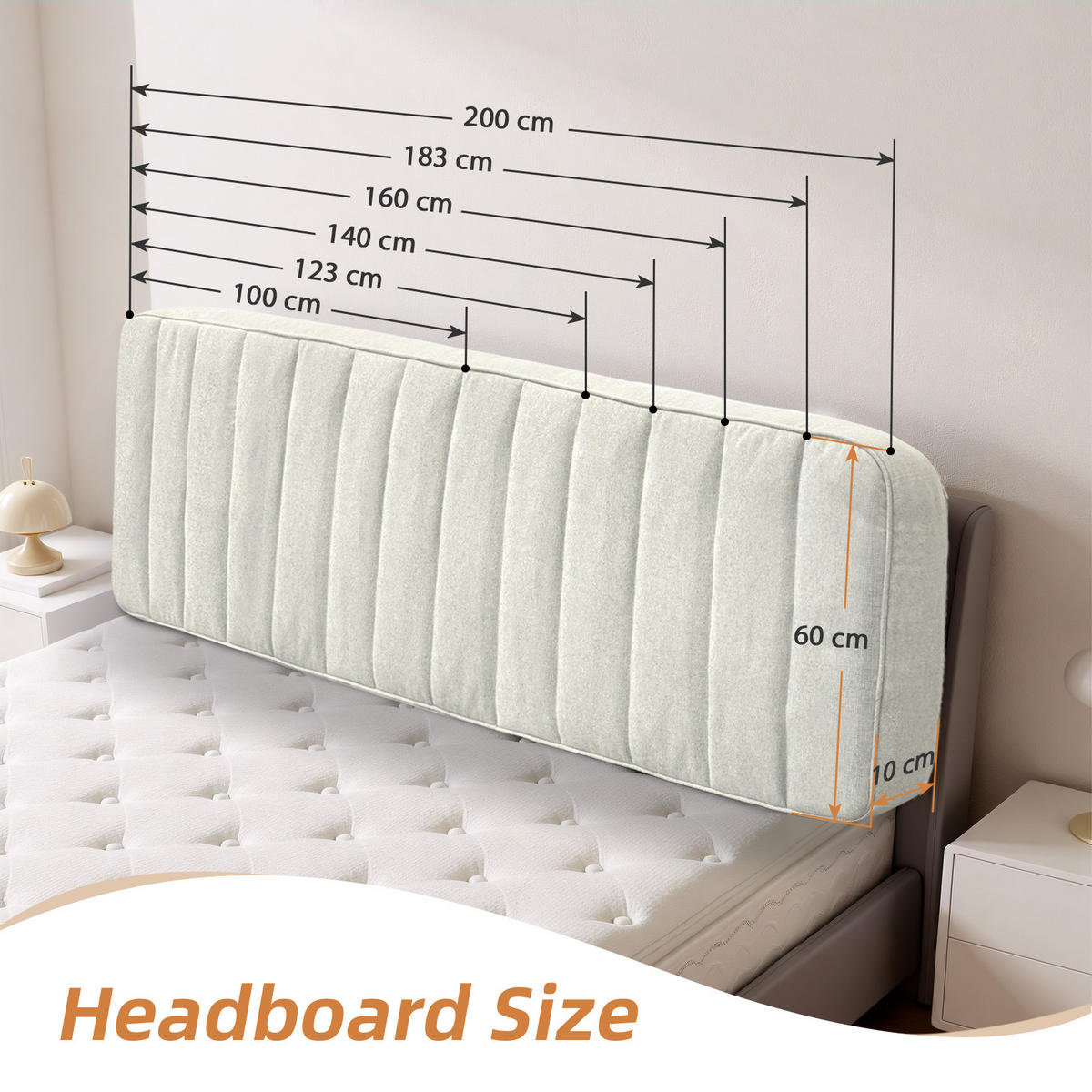 KOPFTEIL Kaschmir-Leinen-Mischgewebe 60*100cm - Beige, Textil (10/60/100cm) - Vercart