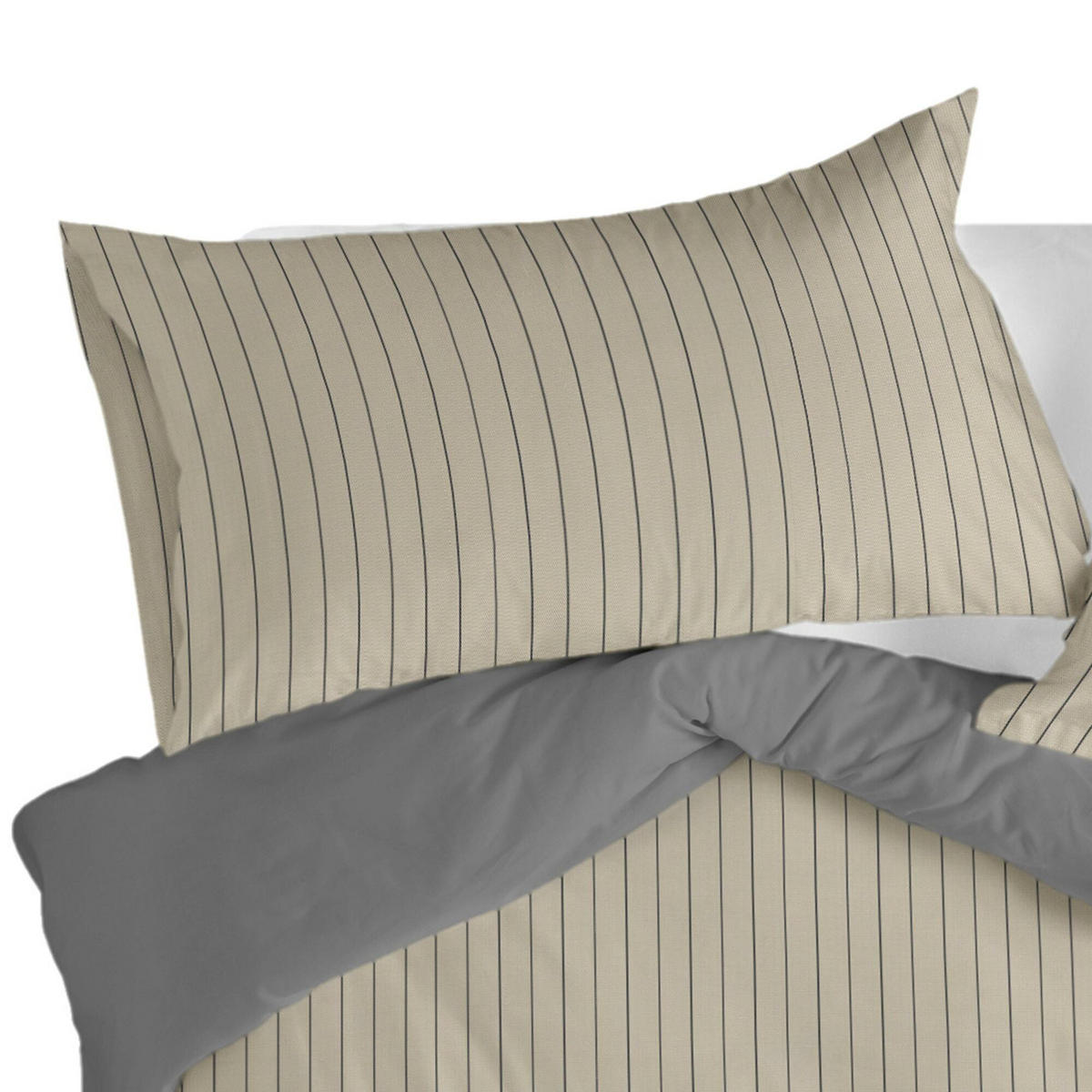 KISSENBEZUG oxford 45x125 cm beige - Beige, Textil (45/125cm) - Happy Friday