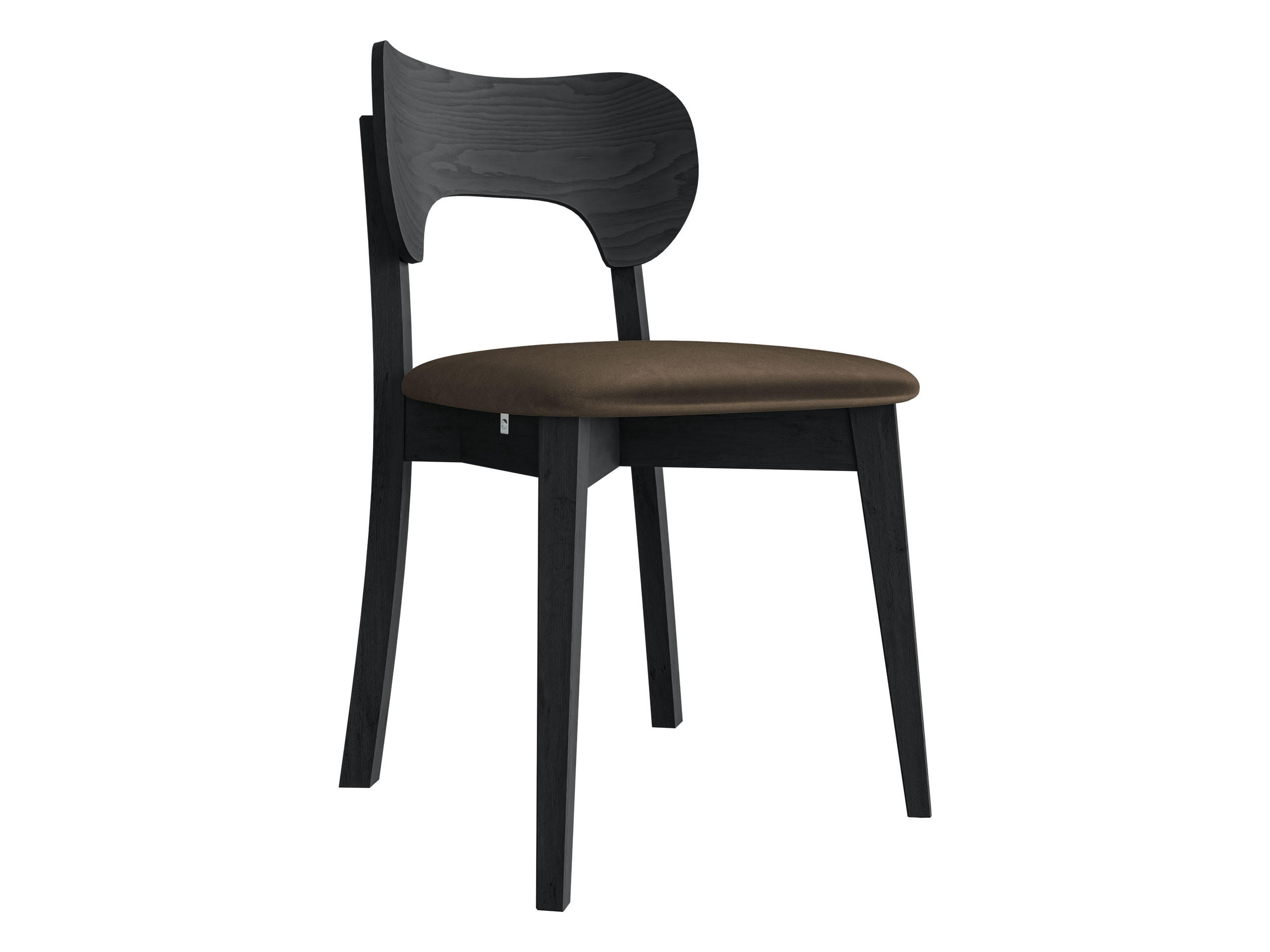 WOHNZIMMER STUHL KT64, Holzfarbe: Schwarz - Schwarz/Braun, Holz/Textil (48/80/51cm) - MIRJAN24