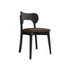 WOHNZIMMER STUHL KT64, Holzfarbe: Schwarz - Schwarz/Braun, Holz/Textil (48/80/51cm) - MIRJAN24
