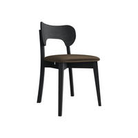 WOHNZIMMER STUHL KT64, Holzfarbe: Schwarz - Schwarz/Braun, Holz/Textil (48/80/51cm) - MIRJAN24