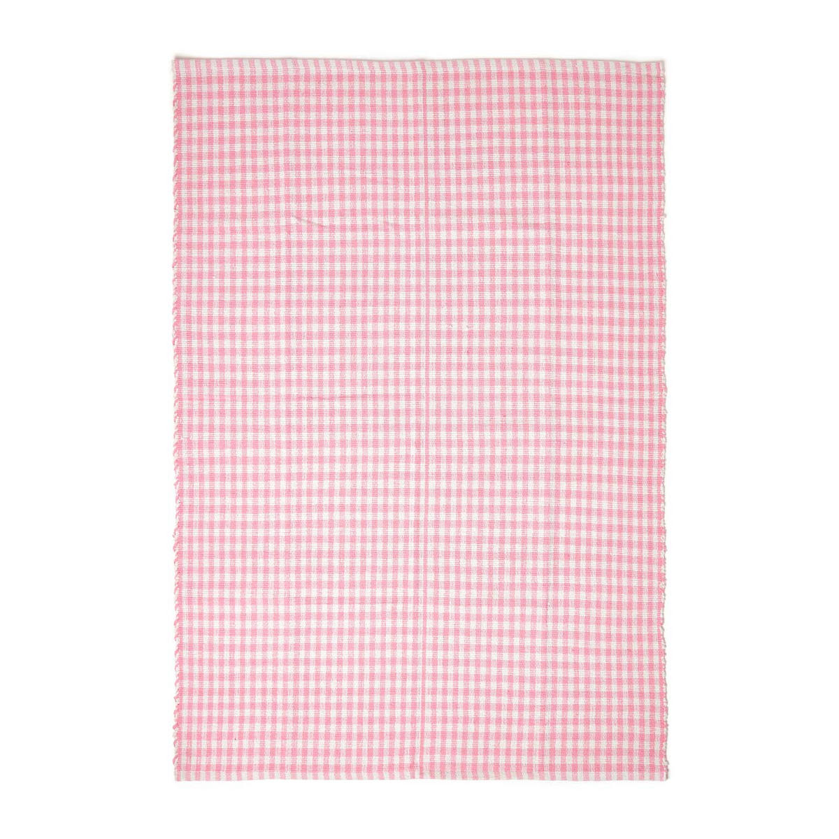 BAUMWOLLTEPPICH Vichy-Karo 60/90 cm - Rosa, Textil (60/90cm) - Homescapes