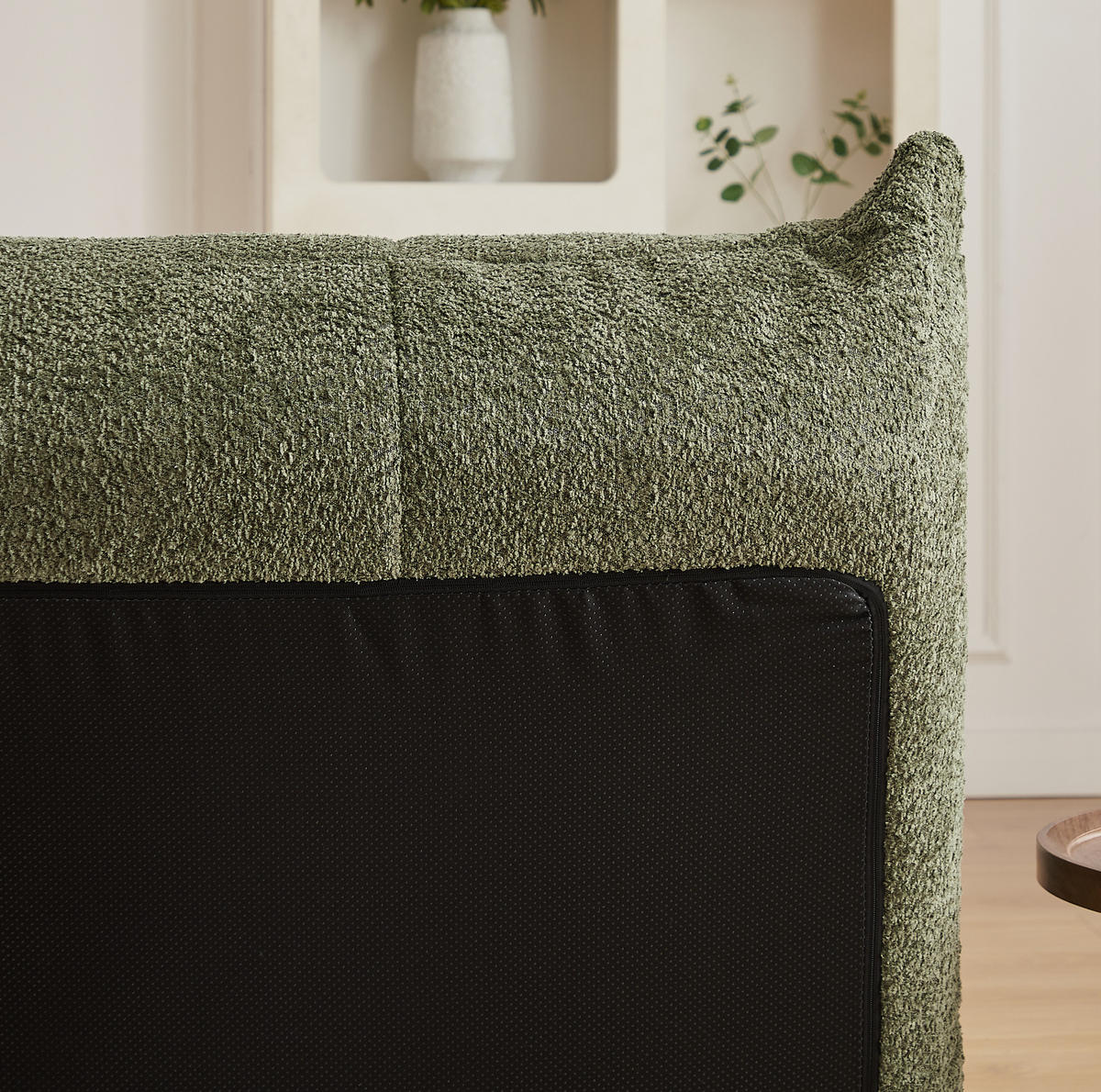 SOFA aus Chenille mit hochdichtem Schaum Grün - Grün, Kunststoff (94/71/101cm) - Beauniv