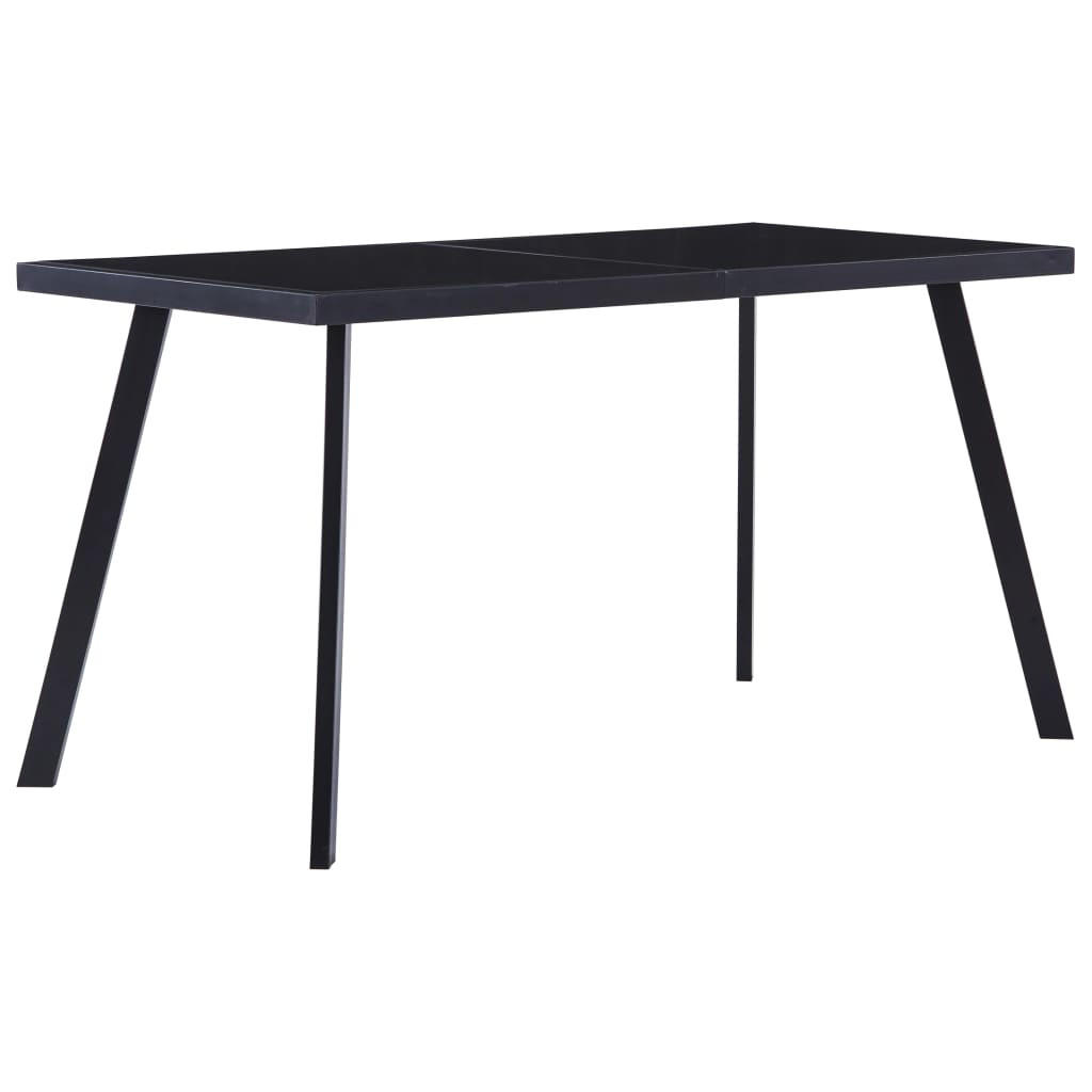 furnicato Esstisch Schwarz 70x75x140 cm