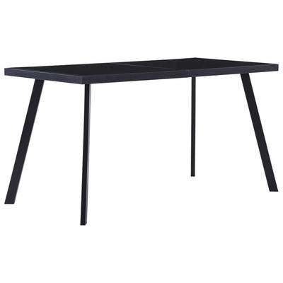 furnicato Esstisch Schwarz 70x75x140 cm