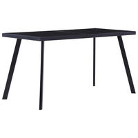 ESSTISCH Schwarz 140 x 70 x 75 cm - Schwarz, Glas (140/70/75cm) - furnicato
