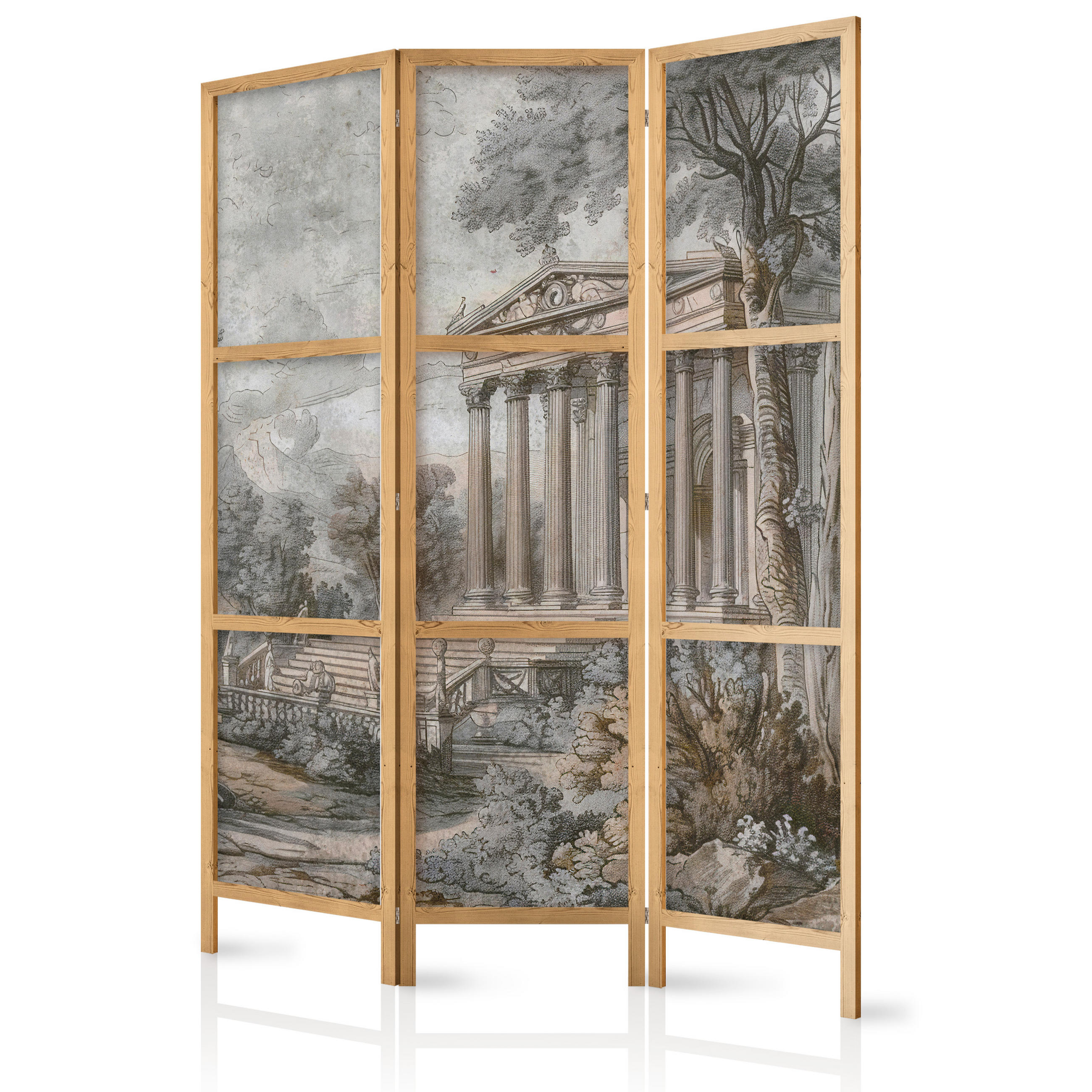 Muralo Paravent Grau 135x172x3 cm