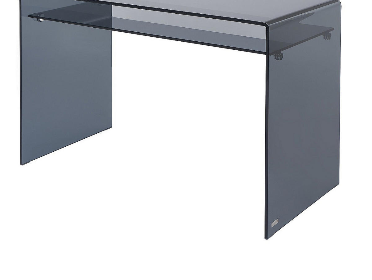 SCHREIBTISCH - 120 cm x 60 cm - glas - anthrazitgrau Stileos - Anthrazit, Glas (120/60/75cm) - Vente-Unique