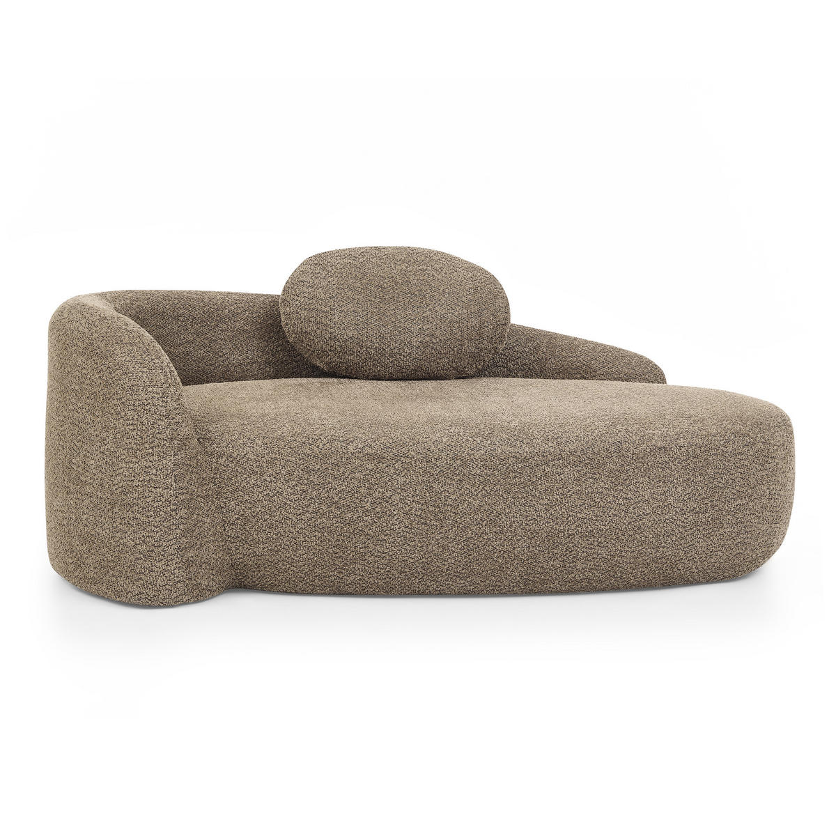 ECKSOFA 170/96/62 cm Braun Teddy mit Kissen - Braun, Textil (170/96cm) - Oxeza