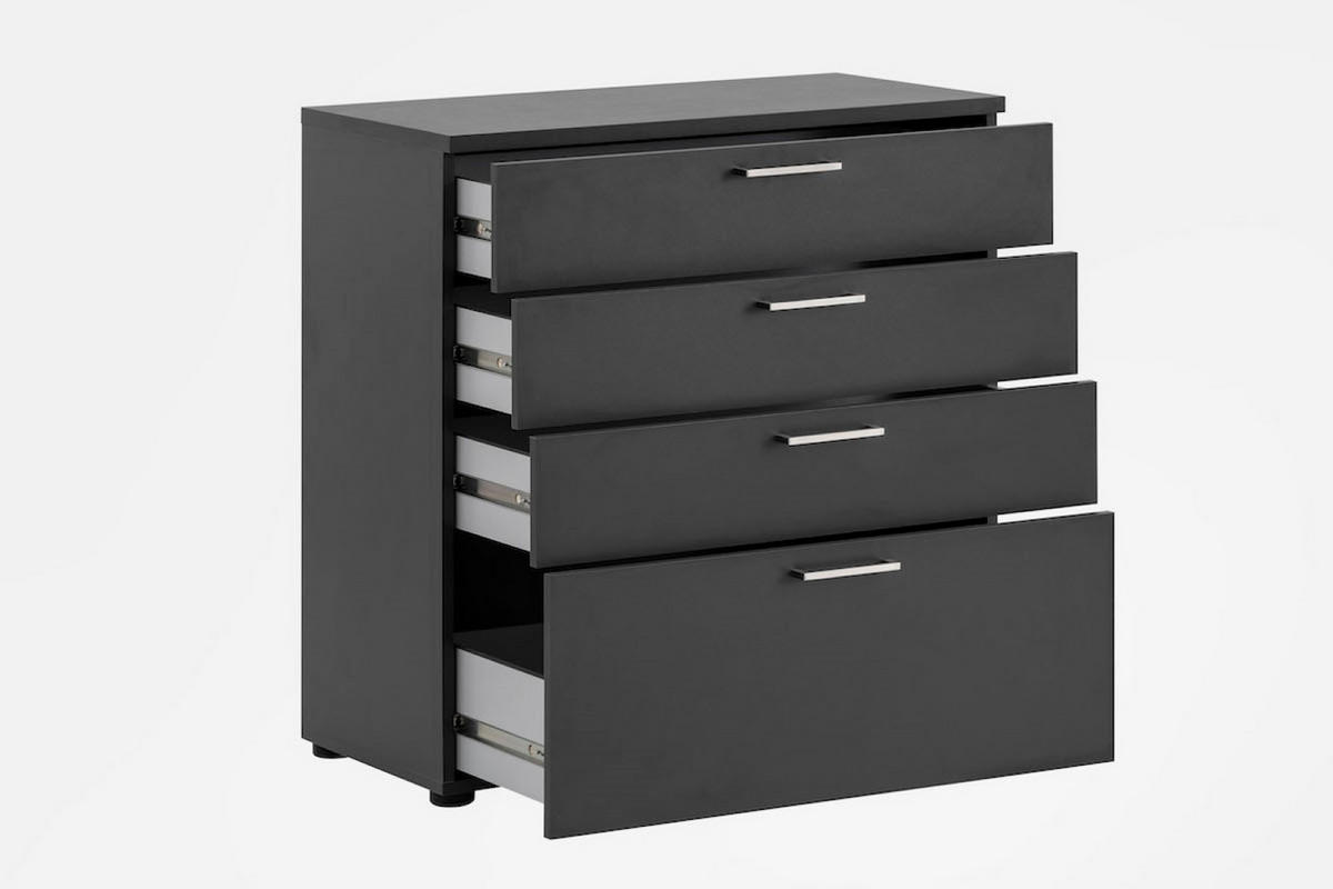 SCHUBLADENSCHRANK Hippo 84x80x40 cm 4 Schubladen Anthrazit - Anthrazit, Holz (160/120/40cm) - PROREGAL