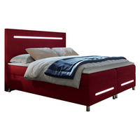 BOXBETT Enter LED - Rot, Holz (160/200cm) - MIRJAN24