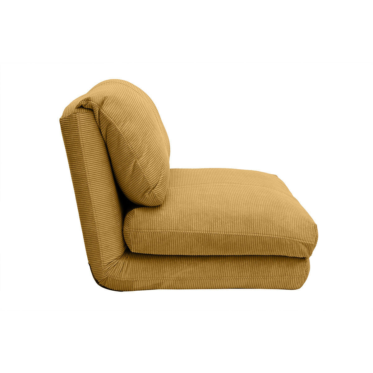 SCHLAFSESSEL 1-Sitzer Cord Currygelb SPENCER - Gelb, Textil (82/62/82cm) - Miliboo