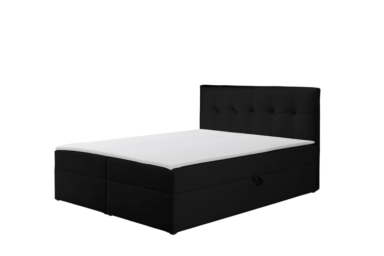 BOXBETT Toronto 140x200 Bonell-Matratze H3 und Topper - Silberfarben/Schwarz, Holz/Holzwerkstoff (140/200cm) - Ravio