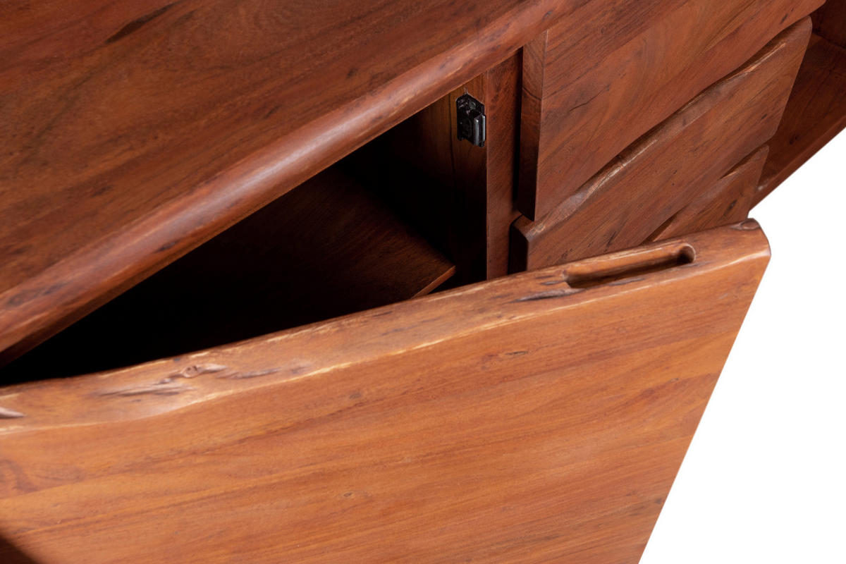 SIDEBOARD Akazie nussfarben DAHLIA 170 cm - Nussbaumfarben/Braun, Akazienholz/Holz (170/90/45cm) - SAM