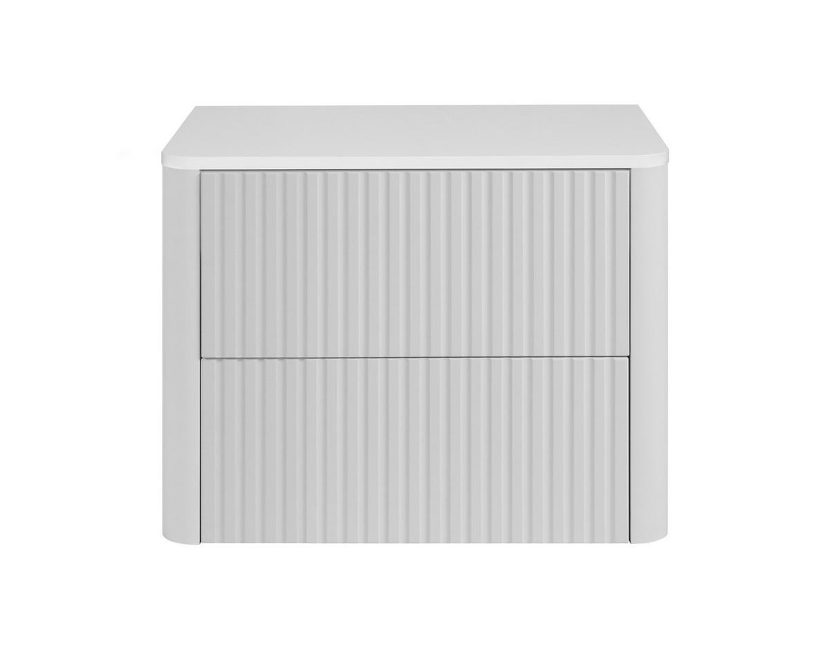 BADEZIMMERSCHRANK: Weiß, Platte weiß, 60,8 x 44,2 x 50 cm - Weiß, Holzwerkstoff (60.8/48.4/44.2cm) - 3XE LIVING