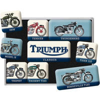 MAGNETSET 9-teilig Triumph Model Chart - Multicolor, Metall (9/7/2cm) - Nostalgic-Art