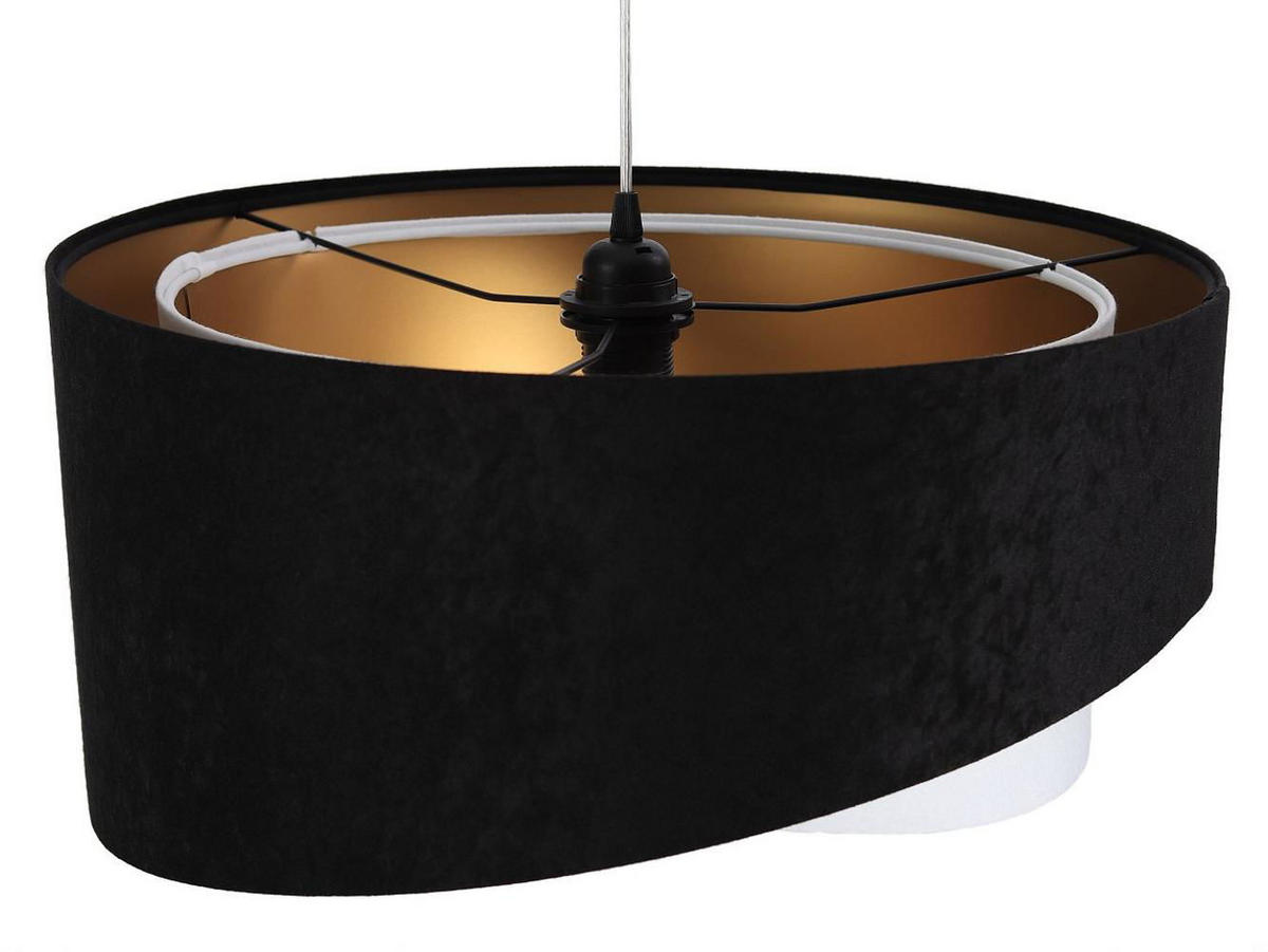 HÄNGELEUCHTE Schwarz 50/23 cm - Weiß, Kunststoff (50/1.3/23cm) - ONZENO