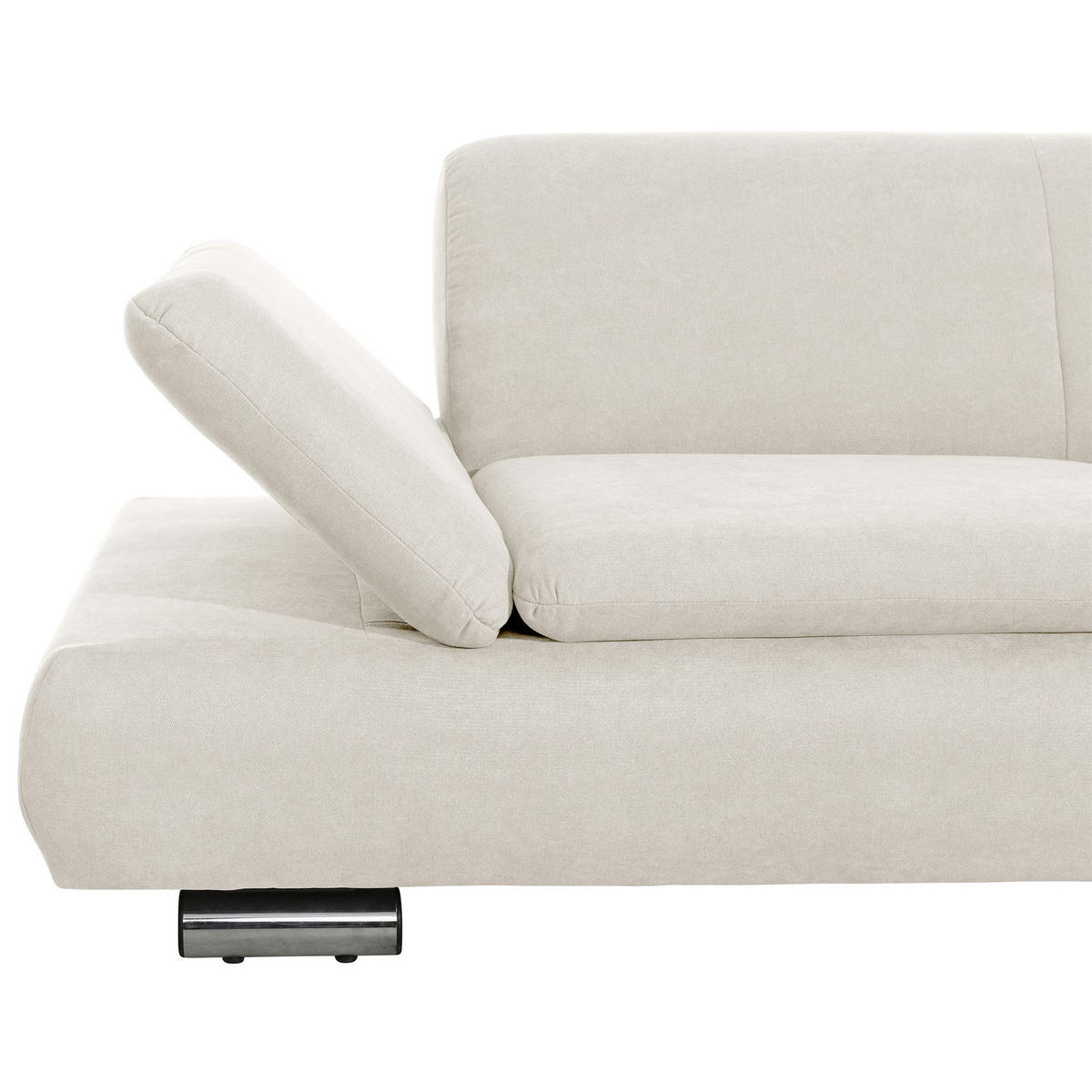ECKSOFA mit Ottomane rechts Kaye Flachgewebe beige - Beige, Kunststoff (190/270cm) - 58aufmkessel