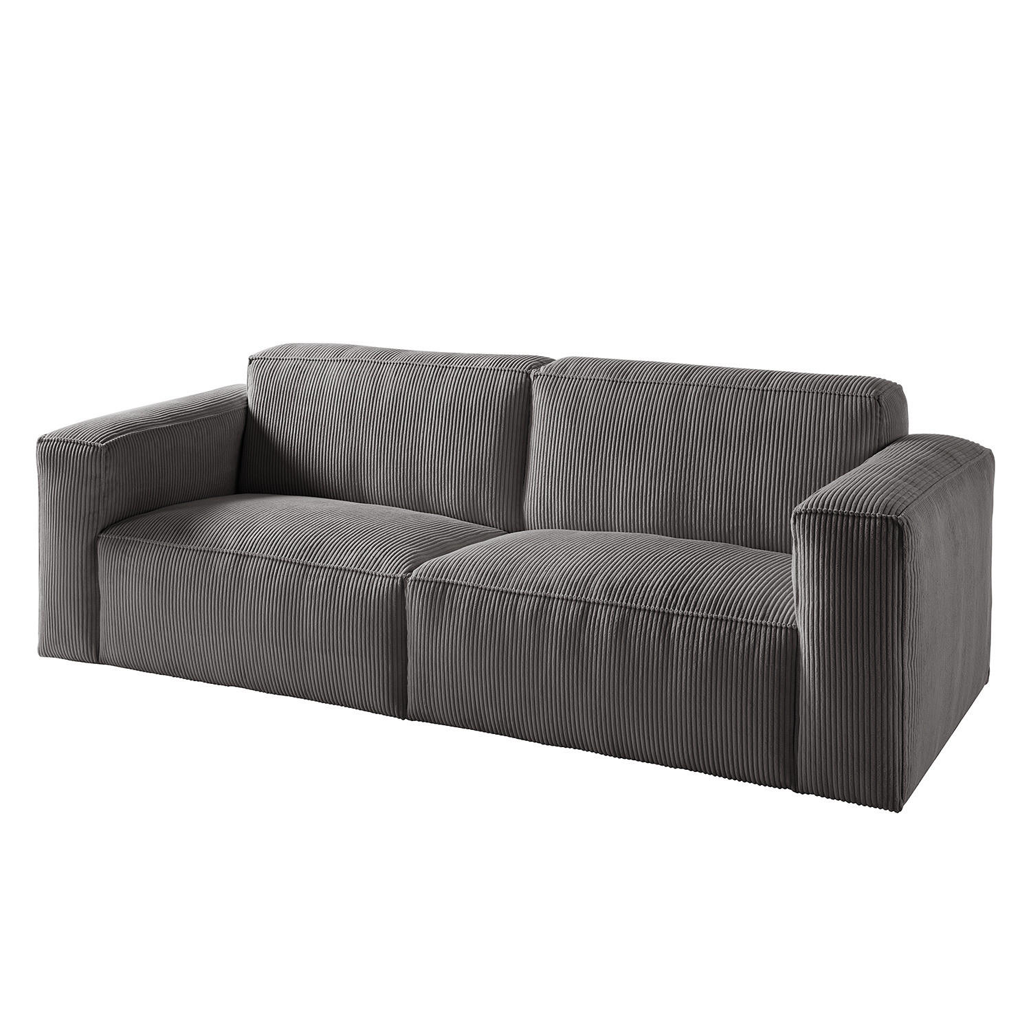 3-SITZER SOFA - Grau, Textil (240/75/96cm) - home24