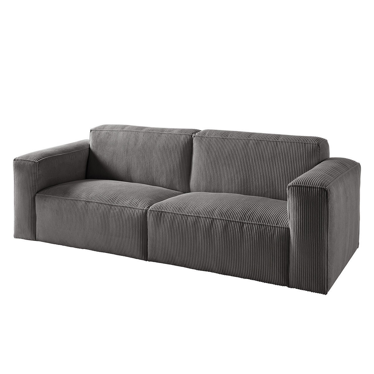 3-SITZER SOFA - Grau, Textil (240/75/96cm) - home24