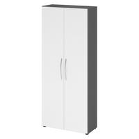 AKTENSCHRANK - 5 Ordnerhöhen 35/80/188 cm in Graphitfarben/Weiß - Graphitfarben/Weiß, Holzwerkstoff (80/188/35cm) - bümö