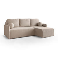 Ecksofa CUDDLE mit Schlaffunktion und Bettkasten, Quelle 05 - Beige, Textil (213/145cm) - Lookway