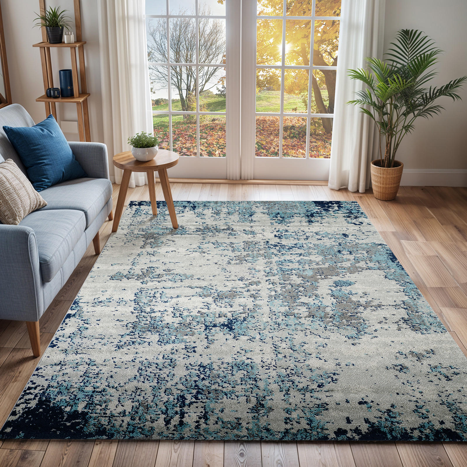 KURZFLORTEPPICH 160/220 cm Blau - Blau, Naturmaterialien/Textil (160/220cm) - LIVABLISS
