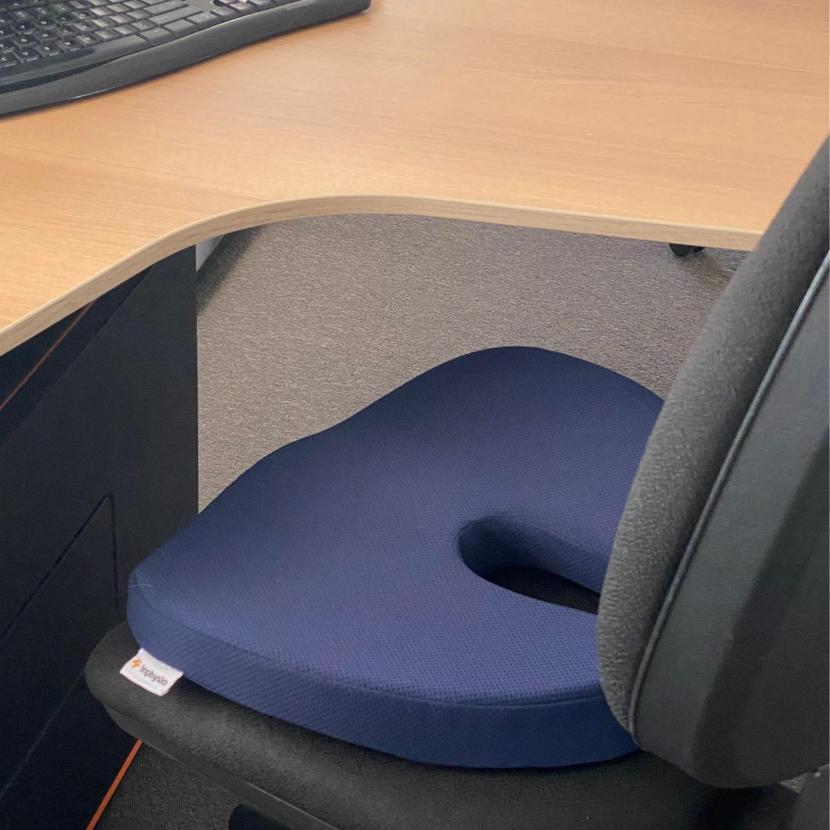 SITZKISSEN, U-FÖRMIG AUS BAMBUS - Blau, Textil (37/6/46cm) - INPHYSIO