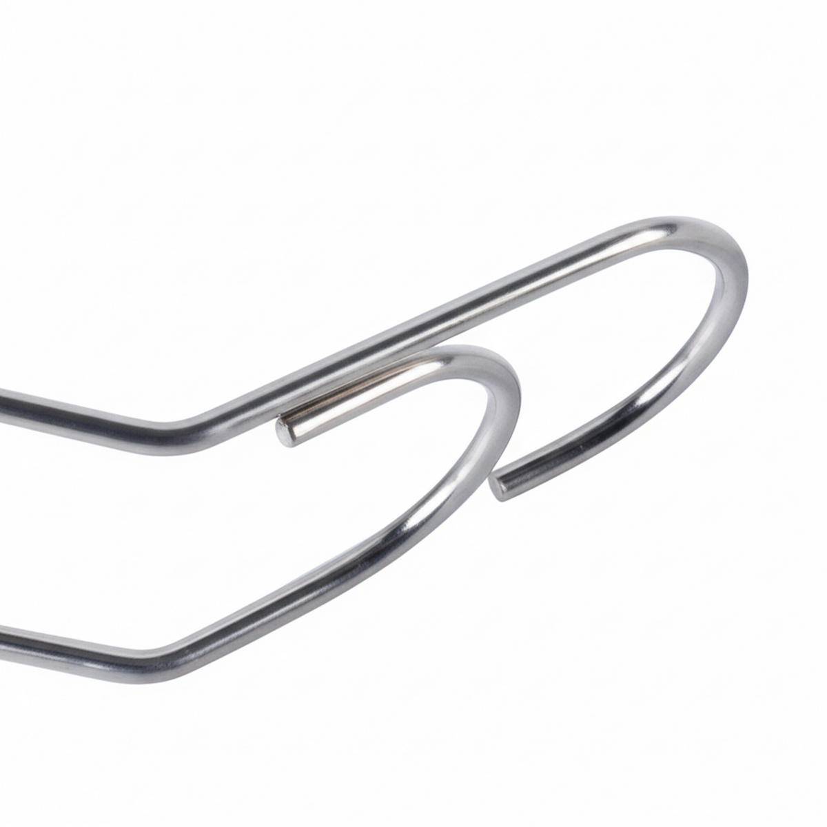 PFLANZENKLAMMERN Silber Edelstahl 100er-Set - Silberfarben, Metall (2.5/6/1.5cm) - Relaxdays