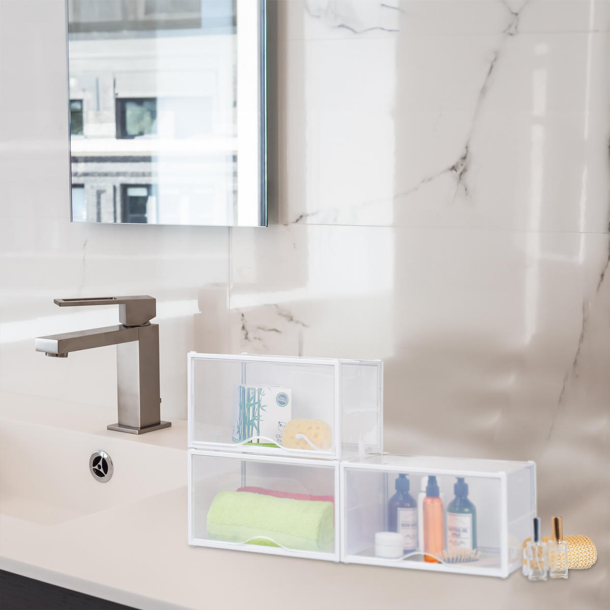 6XBOX na topánky - priehľadné, plast (34.5/19/27cm) - Relaxdays