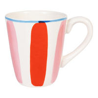 BECHER Streifen PR in Rot - 350 ml - Rot, Keramik (0.35L) - Blond Amsterdam