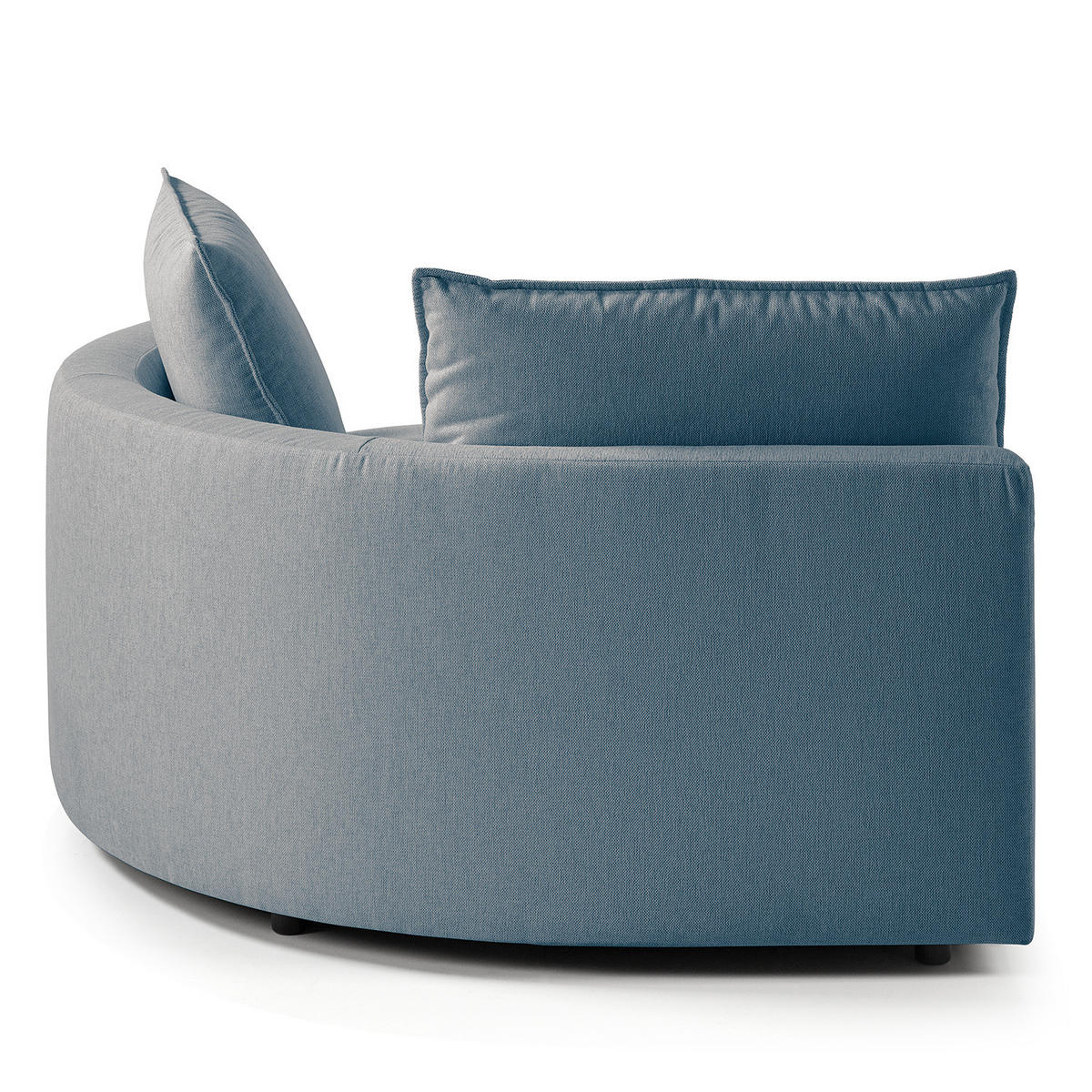 OTTOMANE - modular - Blau/Schwarz, Kunststoff/Textil (126/82/154cm) - home24