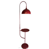 STEHLAMPE Gorkiede aus Metall mit Dimmer und Ablage - Bordeaux, Metall (37/37/170cm) - Bamyum