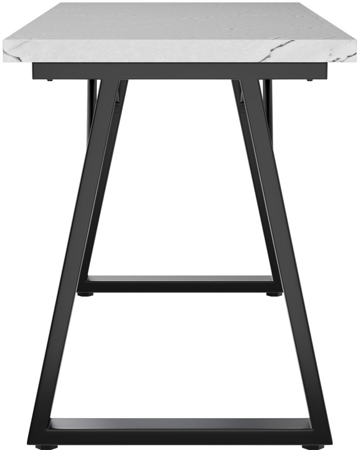 ESSTISCH in Holz, Metall 120/60/75cm - Schwarz/Weiß, Holzwerkstoff (60/120/75cm) - HOMAVO