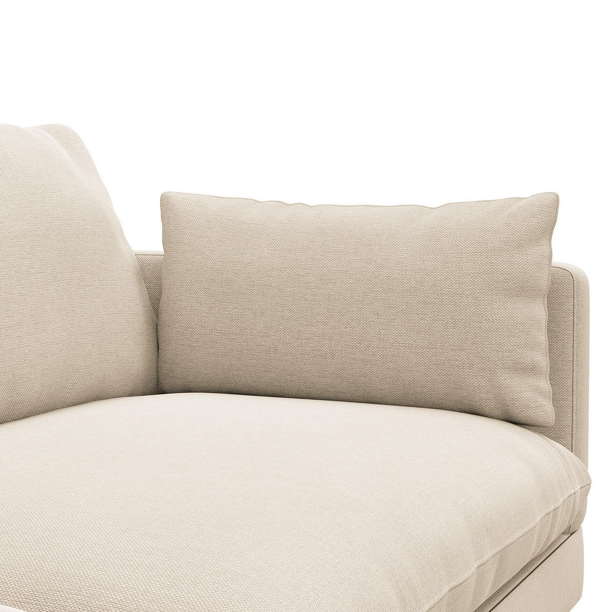 3-SITZER SOFA - Webstoff - Beige, Textil (200/83/85cm) - home24