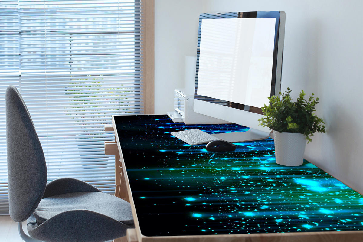 SCHREIBTISCHUNTERLAGE 120x60 cm Blau - Blau, Kunststoff (1.6/120/60cm) - ArtPrintCave