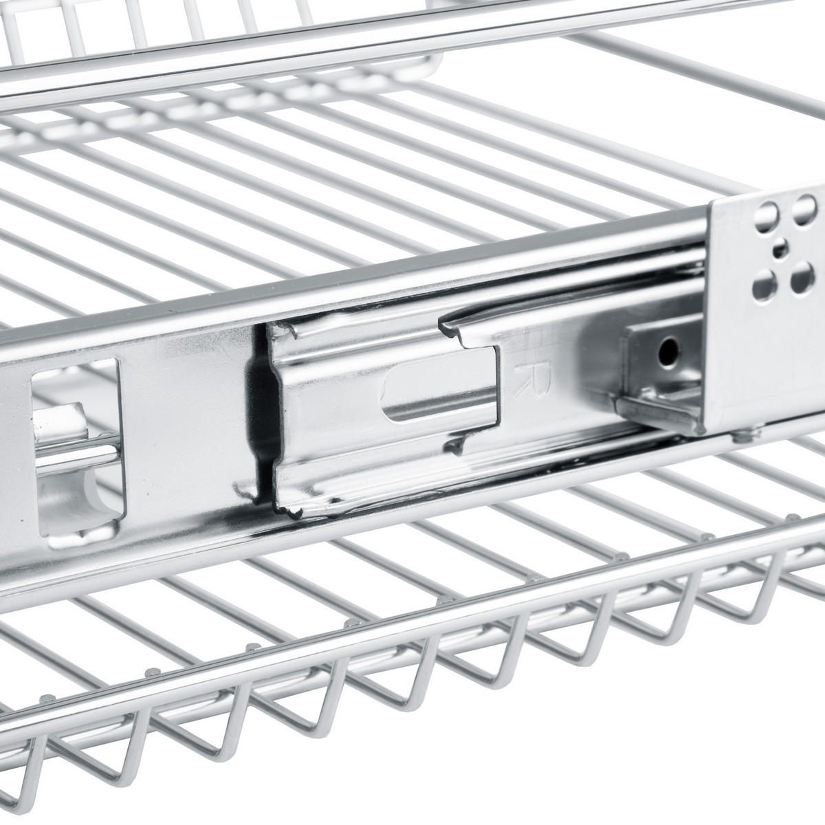 TELESKOPSCHUBLADE ,einfache Montage,grau - Grau, Metall (57/14/44cm) - tectake