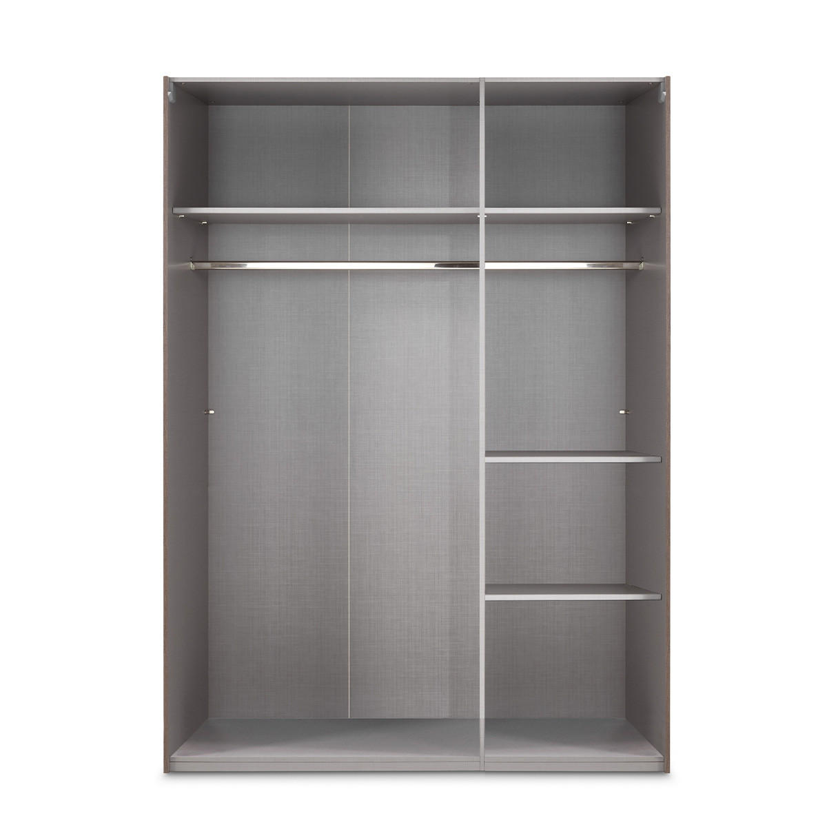 SCHRANK mit 2 Schiebetüren und Einsatz - L135 cm - Weiß, Holzwerkstoff (65/200/135cm) - Calicosy