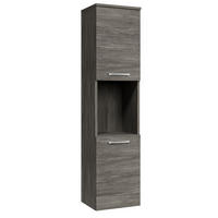BADEZIMMERSCHRANK Montreal mit 2 Türen Grau Eiche - 30 x 30 x 130 cm - Eichefarben/Grau, Holz (30/131/30cm) - Badplaats