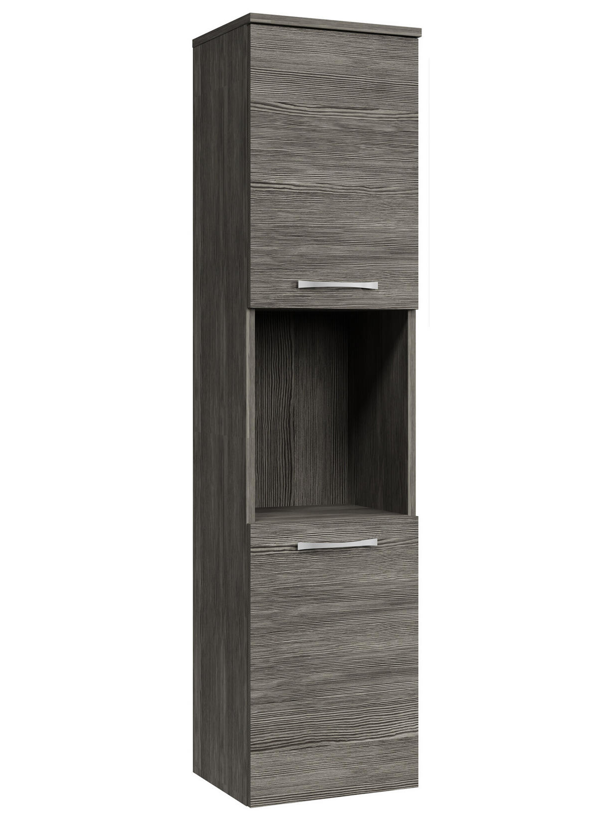 BADEZIMMERSCHRANK Montreal mit 2 Türen Grau Eiche - 30 x 30 x 130 cm - Eichefarben/Grau, Holz (30/131/30cm) - Badplaats