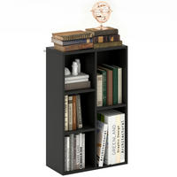 REGAL DE-15523 50/24/80 cm, 5 Fächer Schwarz - Schwarz, Holzwerkstoff (50/80/24cm) - ComfortXL