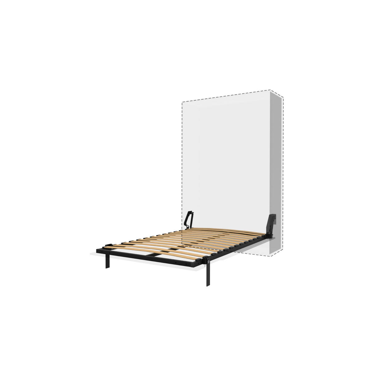 SCHRANKBETT Morphy Einbaubares 120x200 Vertikal - Weiß, Holz (120/200cm) - WallBedKing