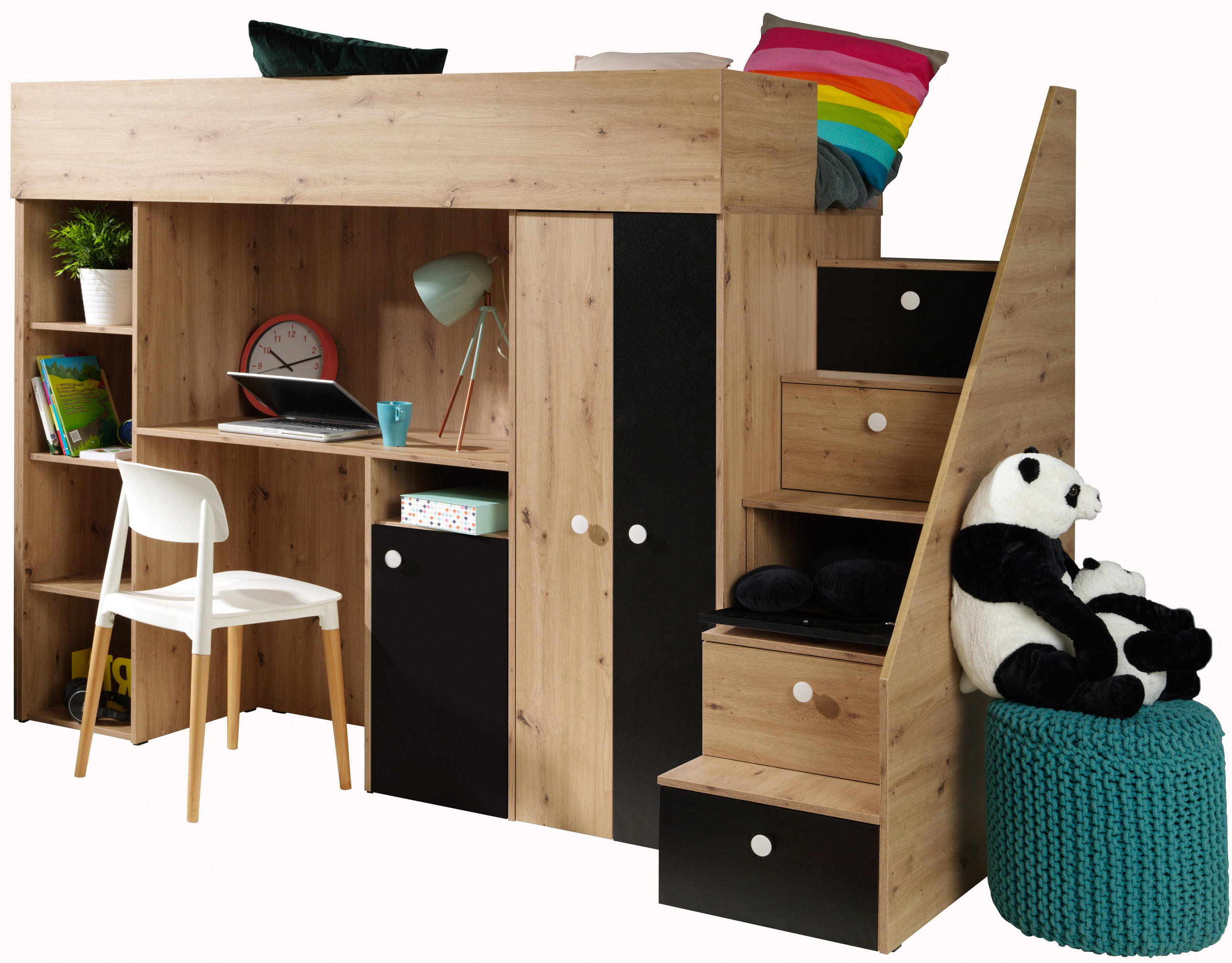 HOCHBETT 247/165/120 - Schwarz/Weiß, Holz (90/200cm) - MÖBEL KRYSPOL