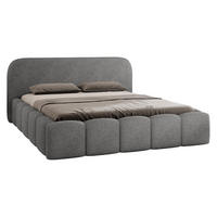 POLSTERBETT Refola Boucle - Schwarz/Naturfarben, Holz/Holzwerkstoff (180/200cm) - MIRJAN24