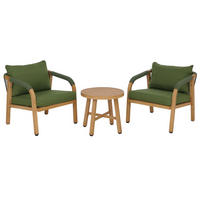 LOUNGE-SET Braun, Grün - Braun/Grün, Metall - MCW