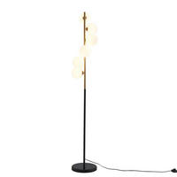 STEHLEUCHTE Sierra, Schwarz und gold, 160cm - Goldfarben, Glas (26/26/160cm) - KOSILUM