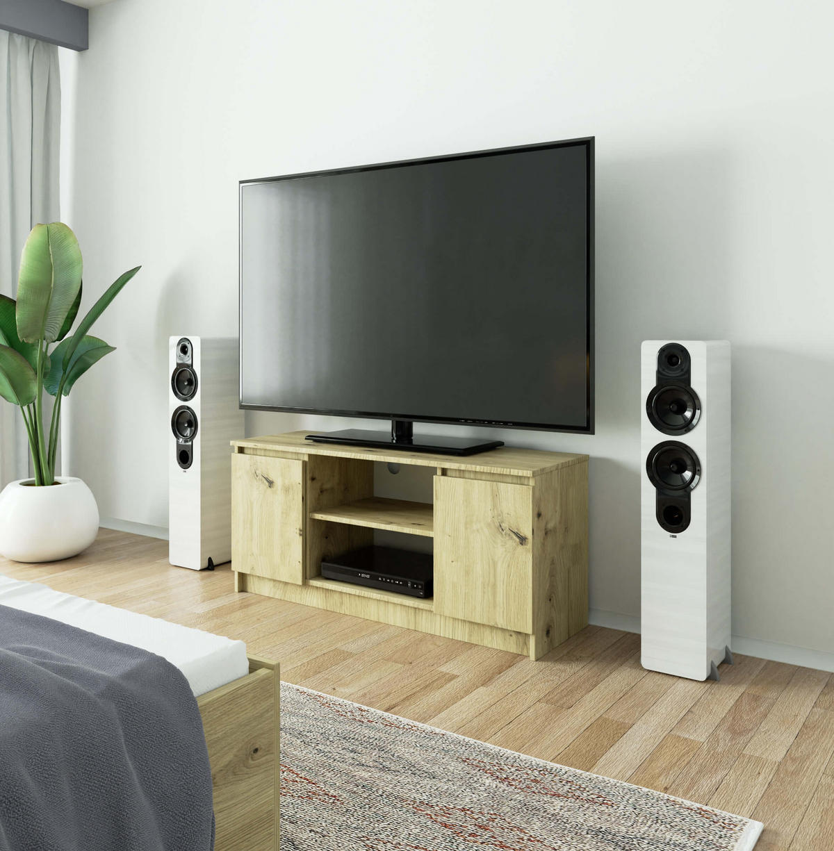 LOWBOARD Eiche Artisan 55/120/40 - Eiche Artisan, Holzwerkstoff (120/55/40cm) - RAUMHIRSCH FURNITURE